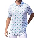 Mens Polo Shirts Short Sleeve Print Golf Shirts Gifts for Men