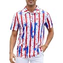 Mens Polo Shirts Short Sleeve Print Golf Shirts Gifts for Men