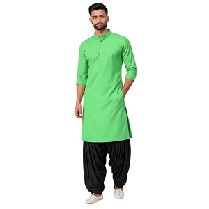 Mens Pure Coton Kurta Dhoti Set