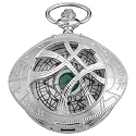 Men's Pocket Watch, Arabic Digital Dial Pocket Watches with Chain