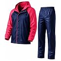 Mens Raincoat Suit with Pant Set Eluxia Series | Waterproof Lightweight Breathable Rain Wear | Elastic Cuff &amp; Waterproof Zipper Raincoat for men waterproof