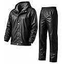 Mens Raincoat Suit with Pant Set Eluxia Series | Waterproof Lightweight Breathable Rain Wear | Elastic Cuff &amp; Waterproof Zipper Raincoat for men waterproof