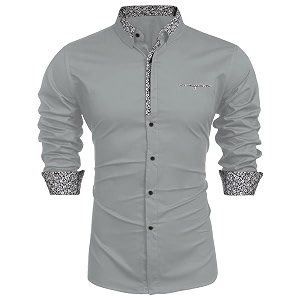 Mens Shirt Black Cotton Blend Casual