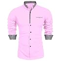 Mens Shirt Black Cotton Blend Casual