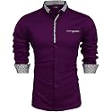 Mens Shirt Black Cotton Blend Casual