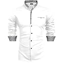 Mens Shirt Black Cotton Blend Casual