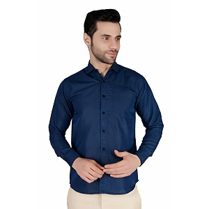 Mens Slim fit Solid Casual Cotton Shirt