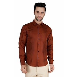 Mens Slim fit Solid Casual Cotton Shirt