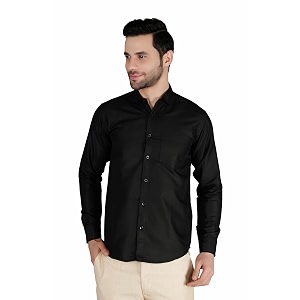 Mens Slim fit Solid Casual Cotton Shirt