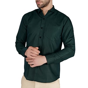 Mens Slim fit Solid Casual Cotton Shirt