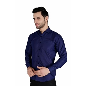 Mens Slim fit Solid Casual Cotton Shirt