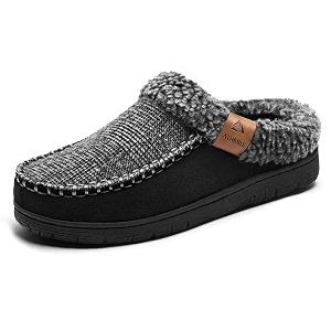 Mens Slippers Moccasin Memory Foam House Slippers