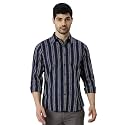 Mens Striped Slim Fit Cotton Casual Shirt