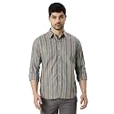 Mens Striped Slim Fit Cotton Casual Shirt
