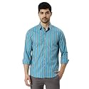 Mens Striped Slim Fit Cotton Casual Shirt
