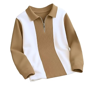 Mens Stylish Half Zipper Collared Neck Tshirt