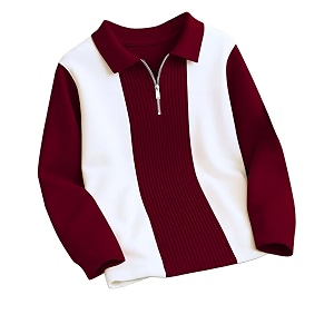 Mens Stylish Half Zipper Collared Neck Tshirt