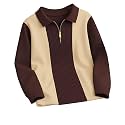 Mens Stylish Half Zipper Collared Neck Tshirt