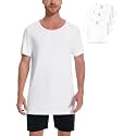 Mens Tall Undershirt Crew Neck T-Shirt Lightweight Breathable 1pack & 3pack