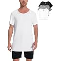 Mens Tall Undershirt Crew Neck T-Shirt Lightweight Breathable 1pack &amp; 3pack