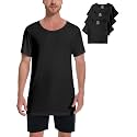 Mens Tall Undershirt Crew Neck T-Shirt Lightweight Breathable 1pack &amp; 3pack