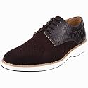 Mens Textile &amp; Lizard Print Genuine Leather Lace Up Casual &amp; Party Shoes