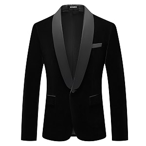 Mens Velvet Blazer Slim Fit Tuxedo Suits