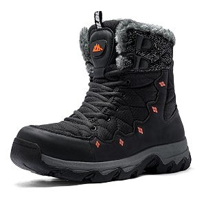 Mens Winter Snow Boots Water Resistant Non