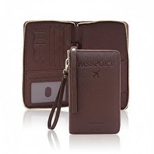 Mensch Faux Leather Travel Passport Holder RFID