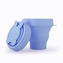 Menstrual Cup Sterilizer Cleaner, LUCKY CLOVER Collapsible Silicone Cup Foldable Sterilizing Cup for Menstrual Cups and Storing Your Diva Cup - Foldable for Travel(Cute Blue)