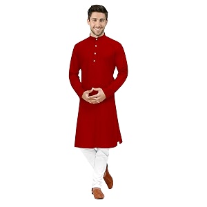 men39s cotton straight kurta pyjama set