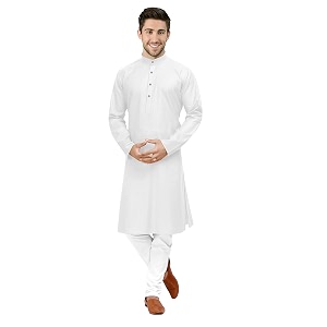 men39s cotton straight kurta pyjama set