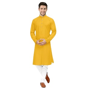 men39s cotton straight kurta pyjama set