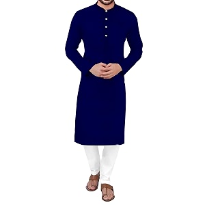 men39s cotton straight kurta pyjama set