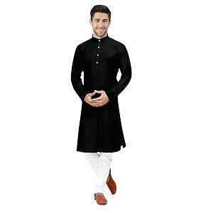 men39s cotton straight kurta pyjama set