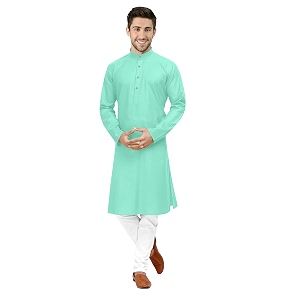 men39s cotton straight kurta pyjama set