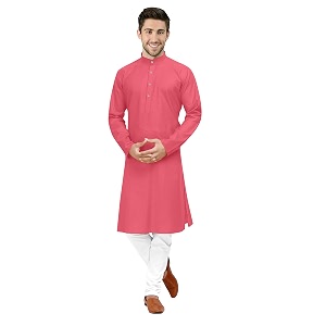 men39s cotton straight kurta pyjama set