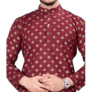 men39s cotton straight kurta pyjama set