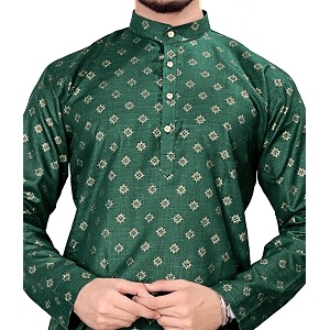 men39s cotton straight kurta pyjama set