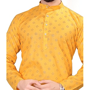 men39s cotton straight kurta pyjama set