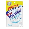 Mentos Pure White Sugar Free Gum with Xylitol, Sweet Mint, 120 Count (Pack of 6)