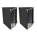 Menu Covers 8.5 X 11 Restaurant Menu Holders 4 Page 8 View, Black, 2 Pack