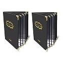 Menu-Covers 8.5 X 11 inch Restaurant - 2 Pack Menu Holder 4 Page 8 View Premium Faux Leather Transparent Black for Bar Cafe Book Folder