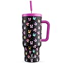 Meoky 40 oz Tumbler with Handle and Straw: Stainless Steel Insulated Tumbler with Lid and Straw - 100% Leak Proof Tumbler for Car Cup Holders - Travelers Commuters Workers, Dog
