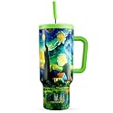 Meoky 40 oz Tumbler with Handle and Straw: Stainless Steel Insulated Tumbler with Lid and Straw - 100% Leak Proof Tumbler for Car Cup Holders - Travelers Commuters Workers, Cottage