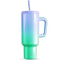 Meoky 50 oz Tumbler with Handle, Tumbler with Lid and Straw, Insulated Stainless Steel Travel Mug, 100% Leak-proof, Keeps Cold for 36 Hours or Hot for 12 Hours (Fairyland)