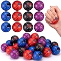 Meooeck 24 Pcs Spider Birthday Party Favors, Spider Web Print Balls Bulk