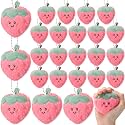 Meooeck Strawberry Party Favors Bulk Cute Strawberry Keychain, 12 Pcs, Pink