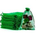 Meowoo 100PCS Organza Bags (4x6inch, Dark Green)