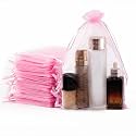 Meowoo 100PCS Organza Bags, 8x12in Small Mesh Bags Drawstring, Mesh Gift Bags Drawstring for Jewelry, Candy, Christmas, Sachets, Festivals, Bathroom Soaps, Makeup Organza, Wrapping Supplies(pink)